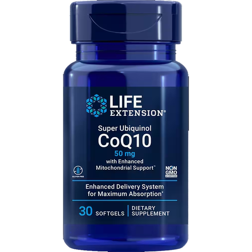 现货美国Life extension还原型辅酶Q10泛醇含富里酸50mg30粒CoQ10