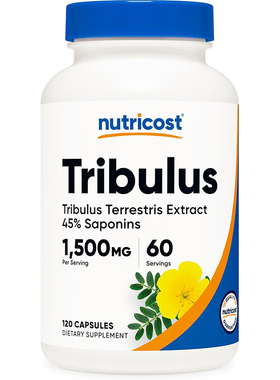 美国直邮Nutricost Tribulus刺蒺藜 蒺藜提取物 750毫克120粒胶囊