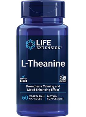现货美国Life Extension左旋茶氨酸L-Theanine 200毫克60粒胶囊