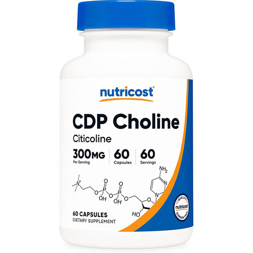 美国nutricost CDP Choline 胞二磷胆碱 胞磷胆碱300mg*60粒胶囊
