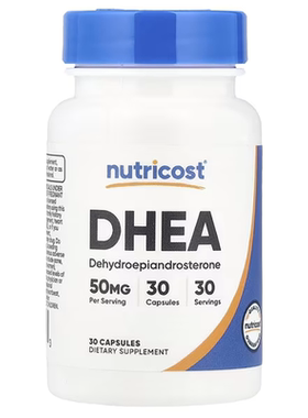 美国直邮Nutricost DHEA成人脱氢表雄酮补充剂青春素50mg 30粒
