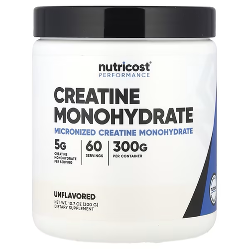 现货美国Nutricost Creatine Monohydrate一水肌酸冲饮粉原味300g