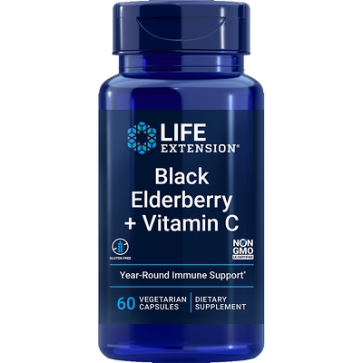 Life Extension Black Elderberry+Vitamin C 黑接骨木果+维生素C