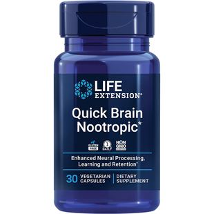 现货脑营养快速记忆Life Extension Quick Brain Nootropic 30粒