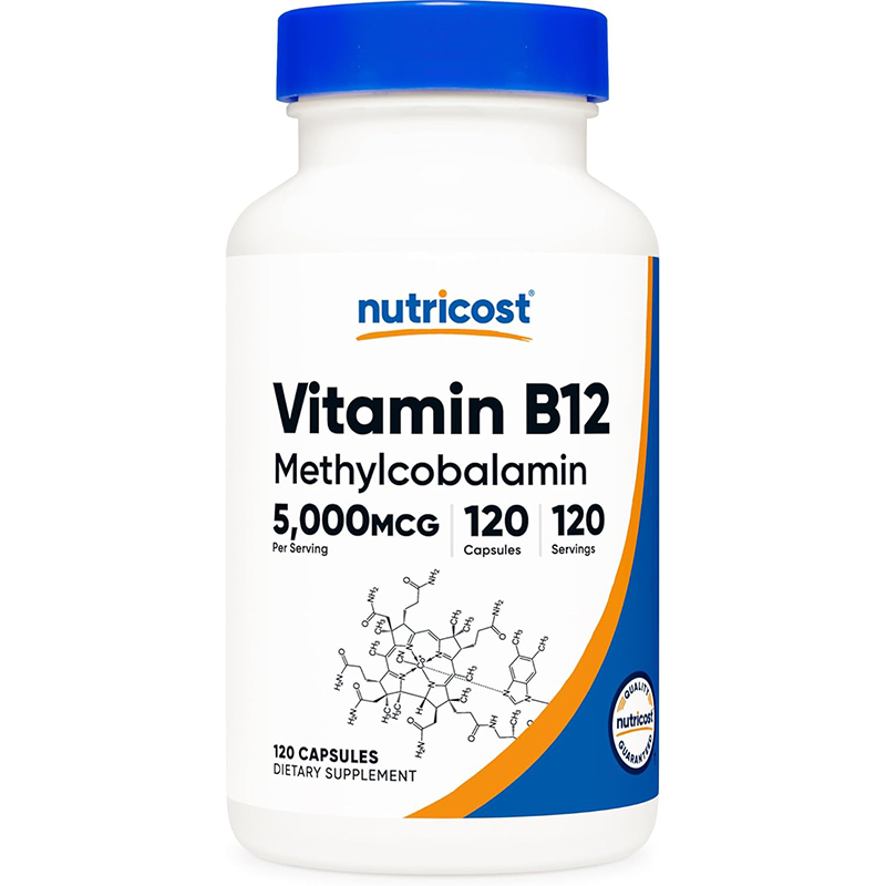 现货美国Nutricost Vitamin B12维生素B12甲钴胺5000mcg120粒胶囊