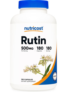 美国nutricost Rutin芸香苷胶囊500mg*180粒生物类黄酮心血管健康