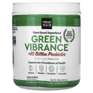 Vibrant Health果蔬饮料粉Green Vibrance+250亿益生菌165g