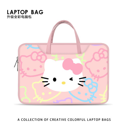 hello kitty创意笔记本手提电脑包适用苹果macbook15点6寸联想小新air13.3华为matebook女14内胆pro平板11