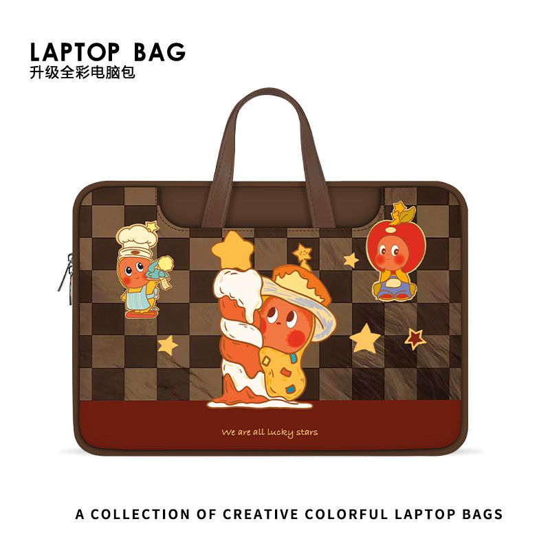 高颜值卡通笔记本电脑包适用手提苹果15.6寸华为matebook14联想14寸小新戴尔12寸女士新款通勤平板收纳包
