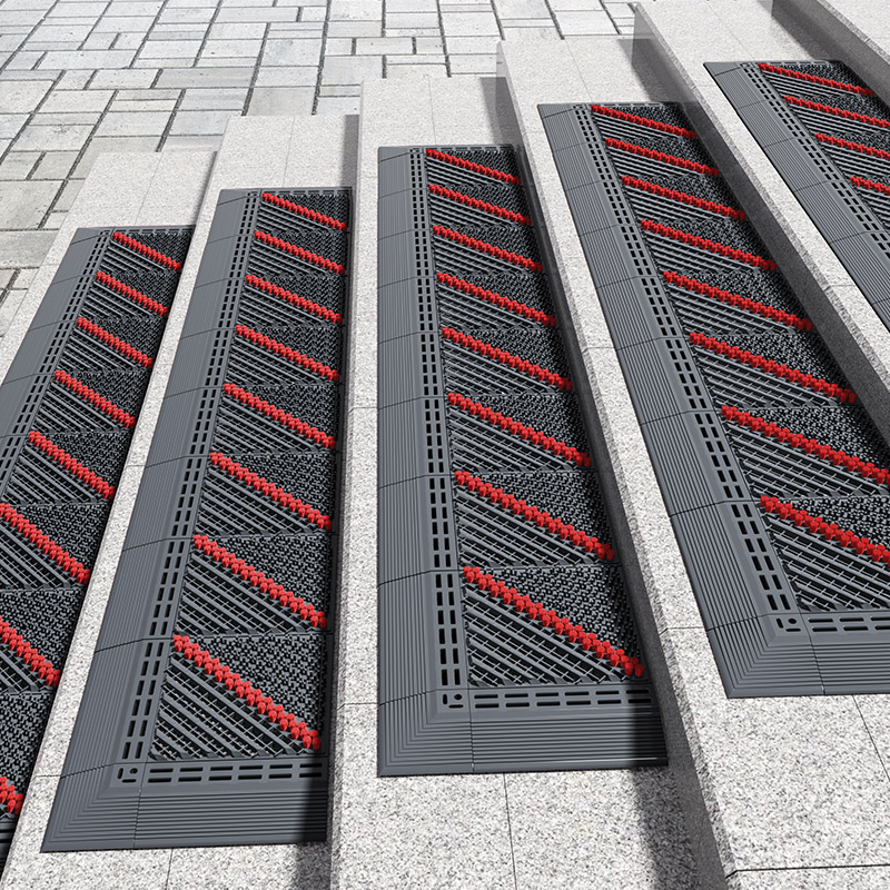 室外台阶防滑地垫商用户外楼梯踏步垫酒店商场门口疏水三合一地毯