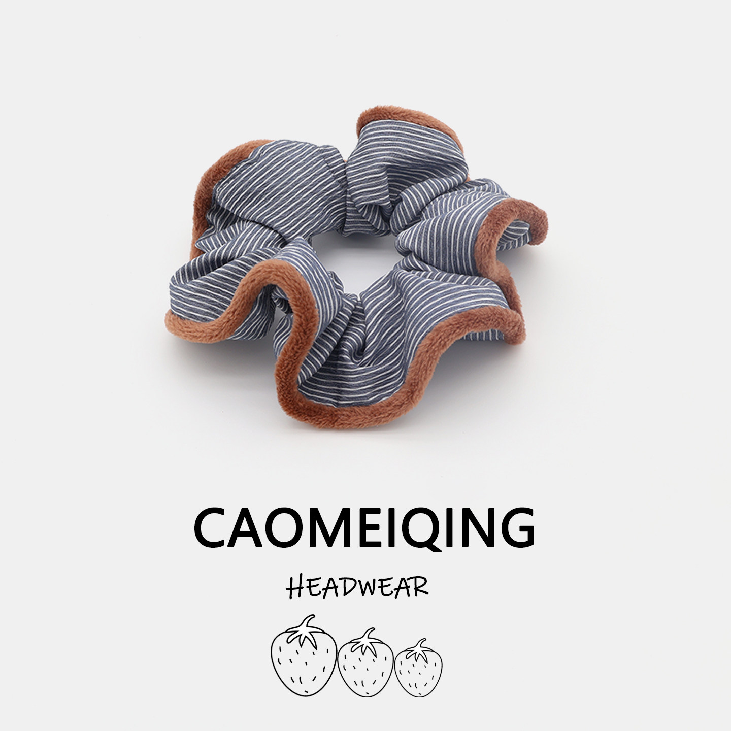 丝绒咖边条纹大肠发圈后脑勺扎马尾气质优雅网红同款女头饰,饰品/流行首饰/时尚饰品新,发饰,淘宝优惠券,粉丝福利购,淘宝优惠卷