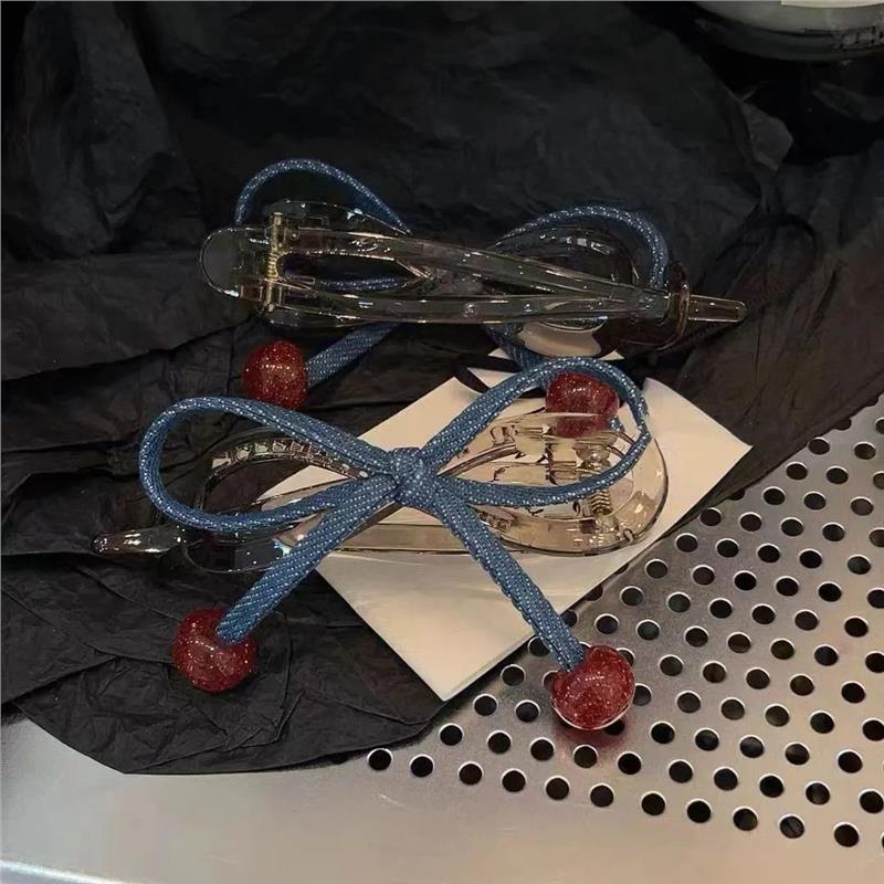 韩系蝴蝶结侧边夹发夹