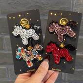 马上有钱新年闪钻小马发夹高级感本命年喜庆侧边发卡个性 时尚 头饰