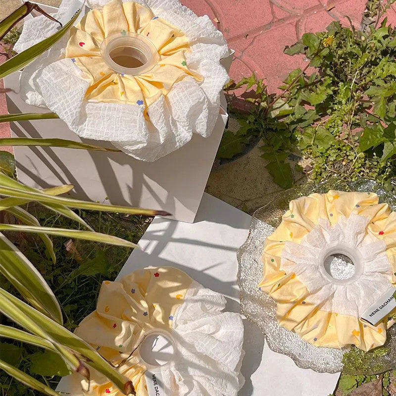 大肠发圈女田园风高级感低马尾扎头发头绳发饰向日葵刺绣蕾丝蓝色,饰品/流行首饰/时尚饰品新,发饰,淘宝优惠券,粉丝福利购,淘宝优惠卷