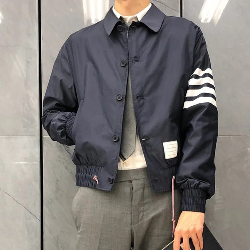 春秋修身尼龙材质夹克外套