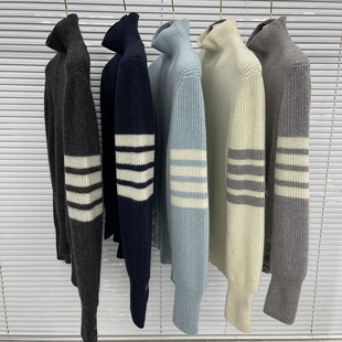 修身 布朗尼秋冬新作 半高领黑色中领毛衣针织衫 BACK 剪裁 TAYLOR