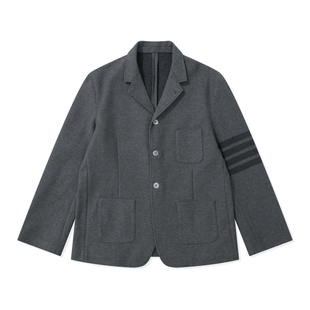 定制纯棉纱线面布 自留 灰色外套出货 斜纹西装 有肌理感 25新款