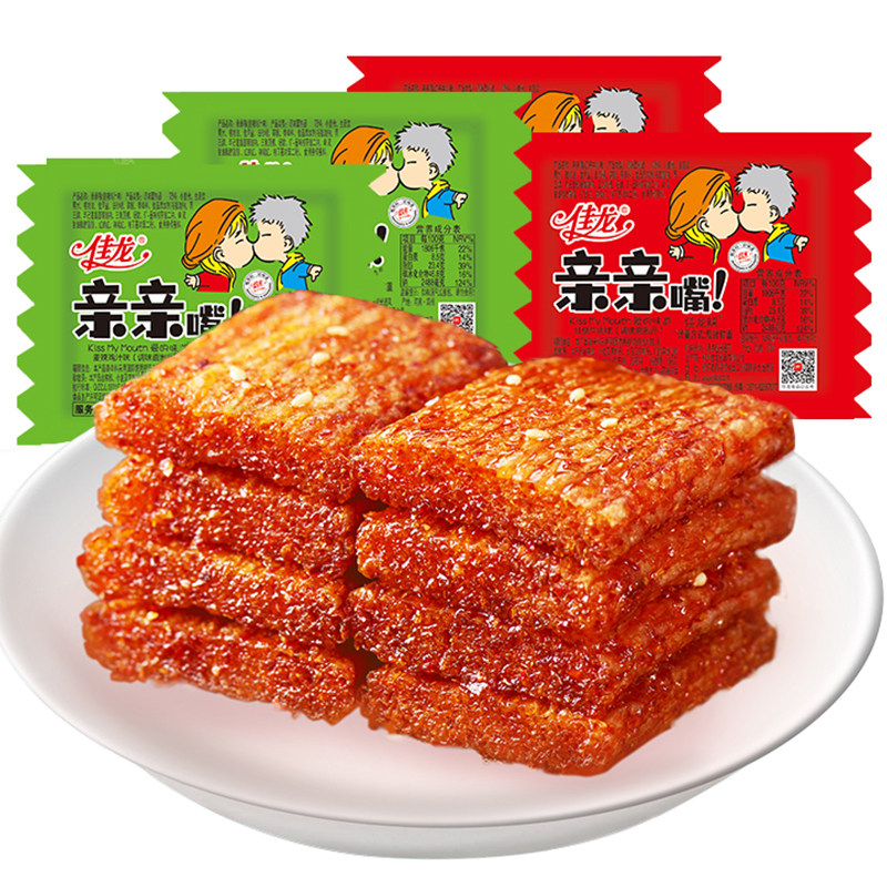 佳龙亲亲嘴辣条烧30包麻辣小面筋零食