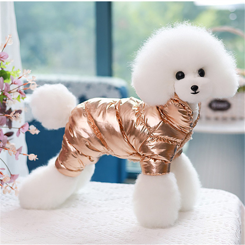 茗果熊狗狗衣服冬装四脚棉衣