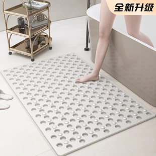 大孔浴室防滑垫儿童洗澡防摔家用淋浴房吸盘方形地垫卫浴脚垫子
