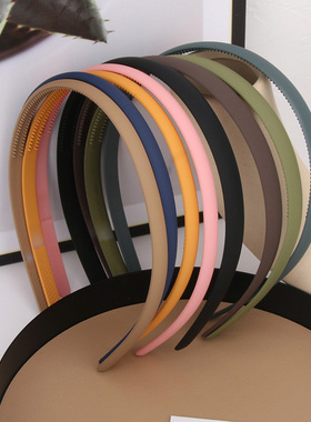 2个装磨砂发箍带齿发饰韩国刘海头箍黑色碎发卡子简约百搭头饰女