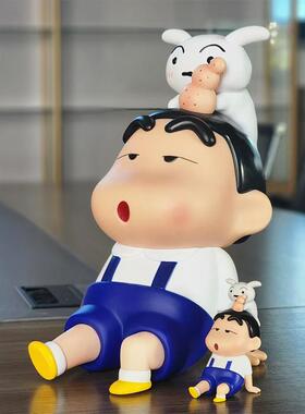 蜡笔小新手办桌面玄关电视柜卧室装饰坐姿摆件软装搭配潮玩礼物