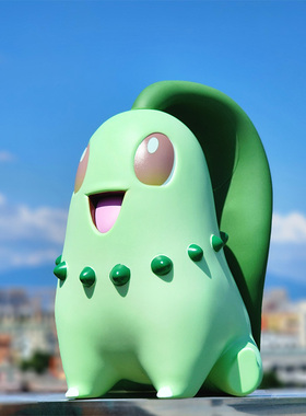 宝可梦菊草叶手办1:1神奇宝贝大竺葵模型摆件生日礼物潮玩手办