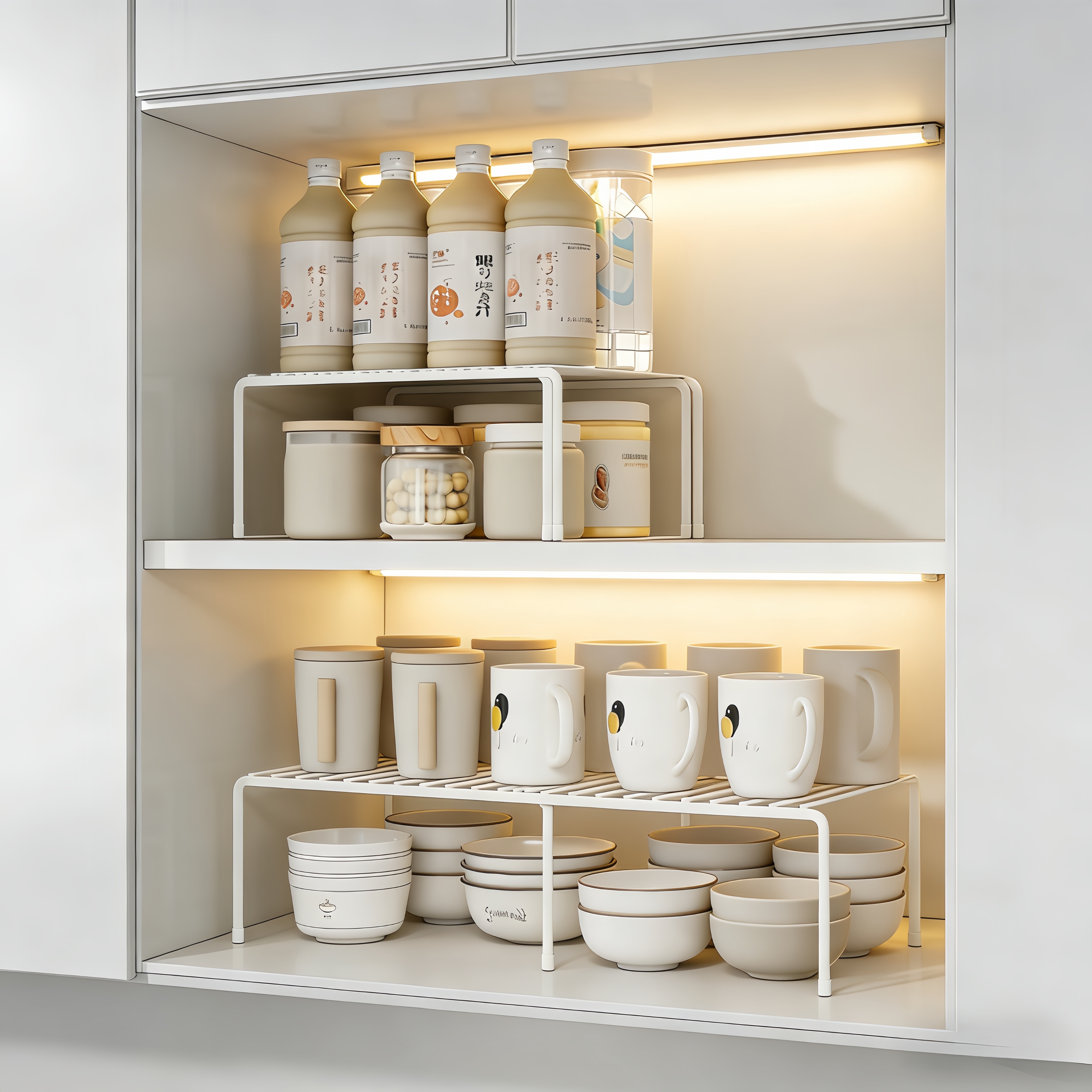 厨房可伸缩置物架橱柜柜内分层架柜子隔板多层锅架调料碗碟收纳架,厨房/烹饪用具,厨房置物架/置物柜/角架,淘宝优惠券,粉丝福利购,淘宝优惠卷