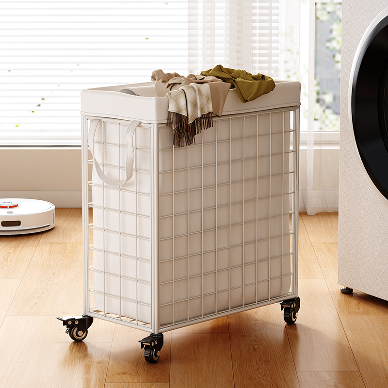 可移动脏衣篓浴室卫生间夹缝收纳