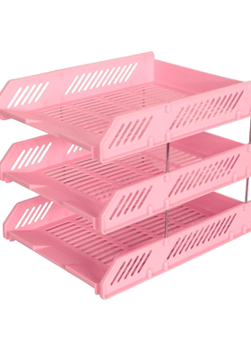 三层文件架塑料办公桌用品