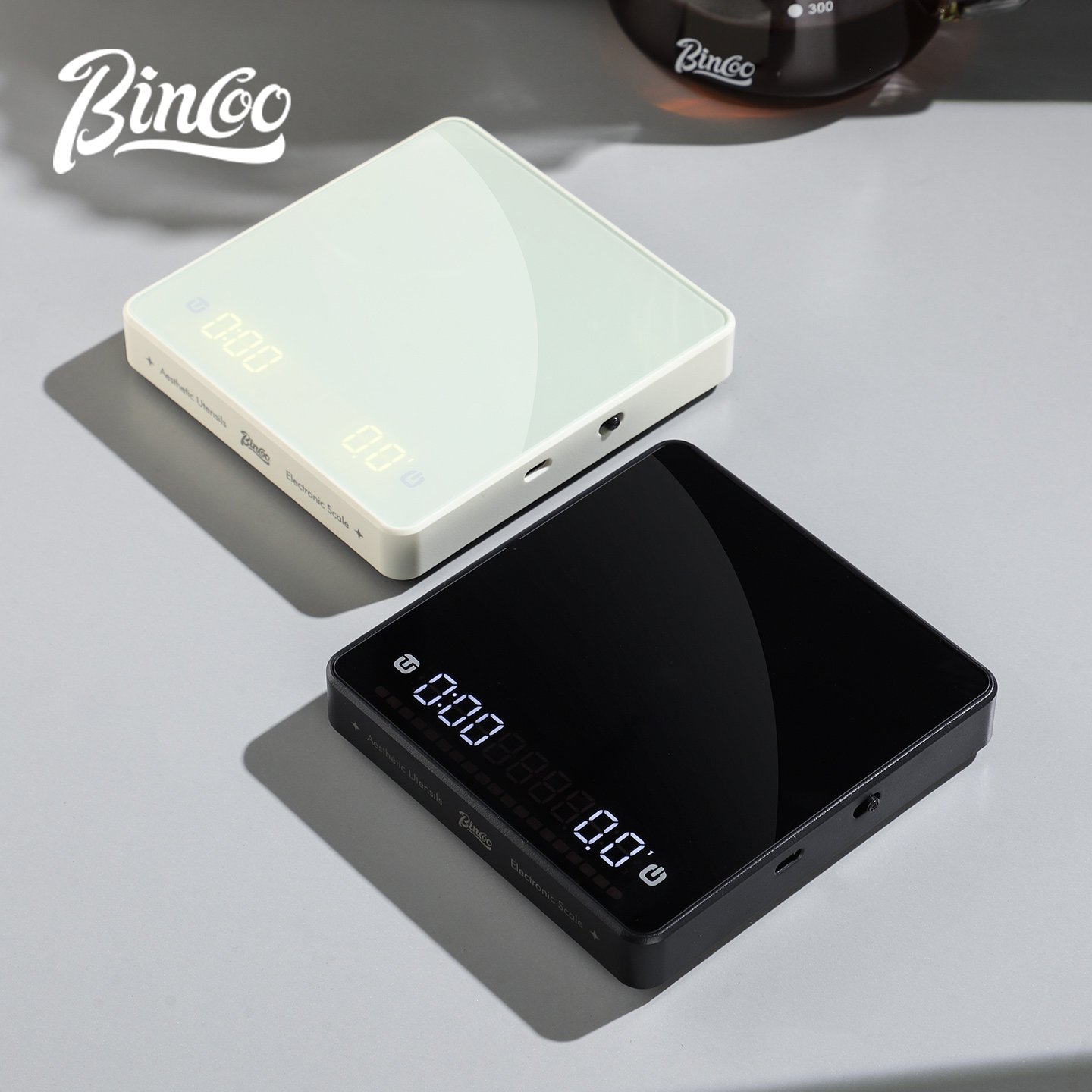 Bincoo专业咖啡电子秤智能意式手冲计时玻璃面板咖啡液精准专用称