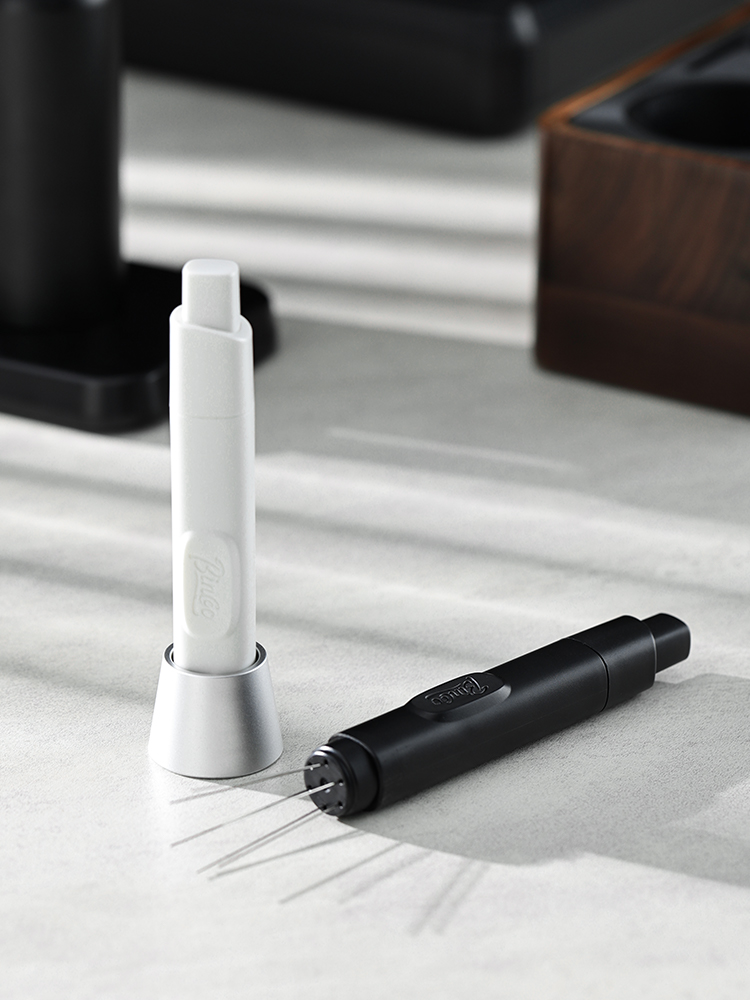 宾库咖啡布粉针散粉针均匀缺陷结块散粉器不锈钢可收放磁力工具