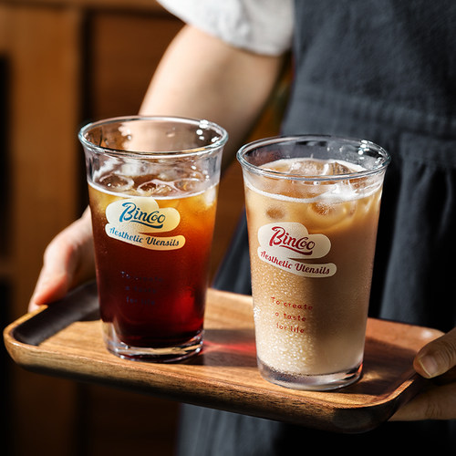 BinCoo玻璃咖啡杯高颜值拿铁杯