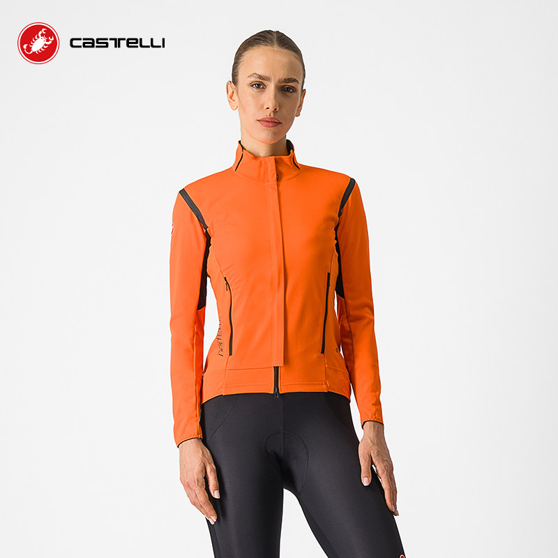 蝎子castelli女春秋冬职业级竞赛骑行服长袖外套防风憎水4522543