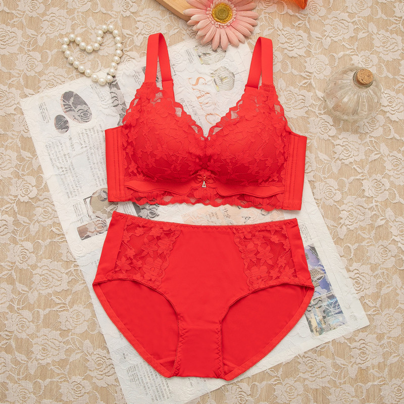 大红色本命年内衣套装女小胸聚拢无钢圈结婚新娘文胸罩属兔年上托,女士内衣/男士内衣/家居服,文胸,淘宝优惠券,粉丝福利购,淘宝优惠卷