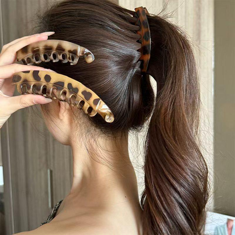 豹纹香蕉夹发夹女2025新款高级感气质扭扭夹竖夹后脑勺高马尾抓夹,饰品/流行首饰/时尚饰品新,发饰,淘宝优惠券,粉丝福利购,淘宝优惠卷