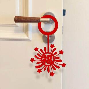 新年乔迁门把手挂件2026年马年喜字挂件贺年挂饰客厅卧室门挂装饰