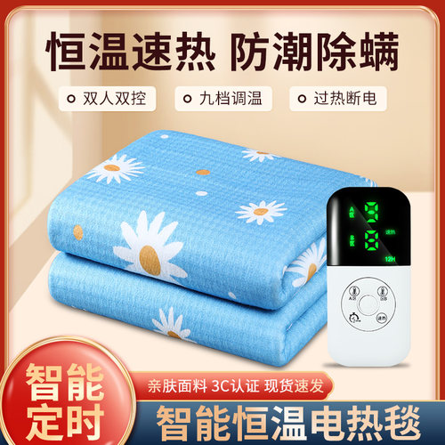 双人双控宿舍加热电褥子电热毯