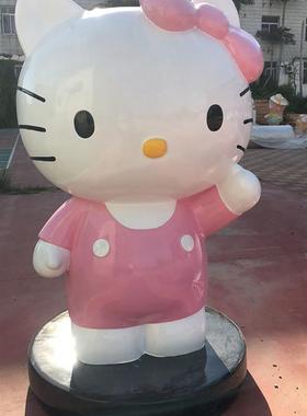 玻璃钢雕塑helloKitty凯蒂猫卡通甜品店门口KT猫商场装饰大型摆件