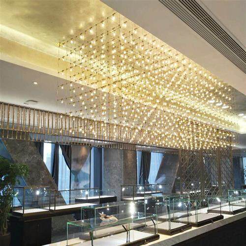 满天星会所酒吧酒店大堂吊灯非标工程灯售楼部沙盘光立方吊灯厂家