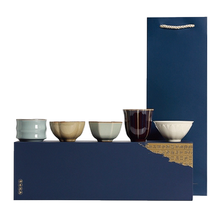 己造 宋时风雅五大名窑茶具茶杯礼盒文创乔迁生日退休父亲节礼物