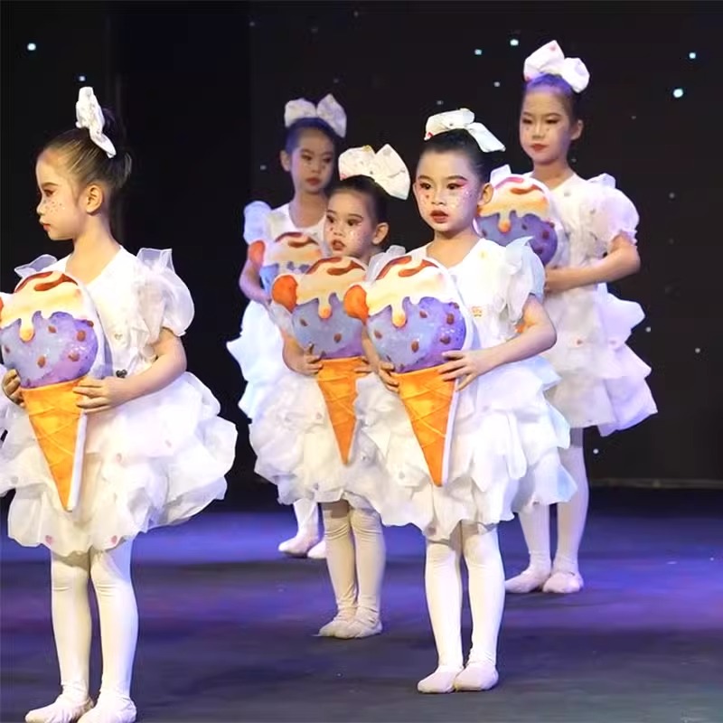 儿童蓬蓬裙舞蹈服冰淇淋的味道