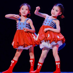 蘑菇蘑菇舞蹈演出服公主裙儿童洛丽塔小红帽lolita表演cos服表演