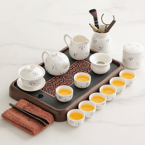 白瓷功夫茶具套装整套乔迁礼