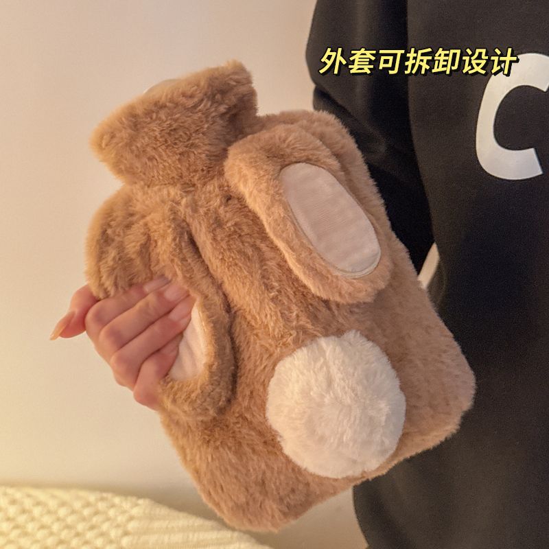 毛绒热水袋女注水暖手宝可爱暖水袋暖宫暖被窝学生宿舍专用新款大