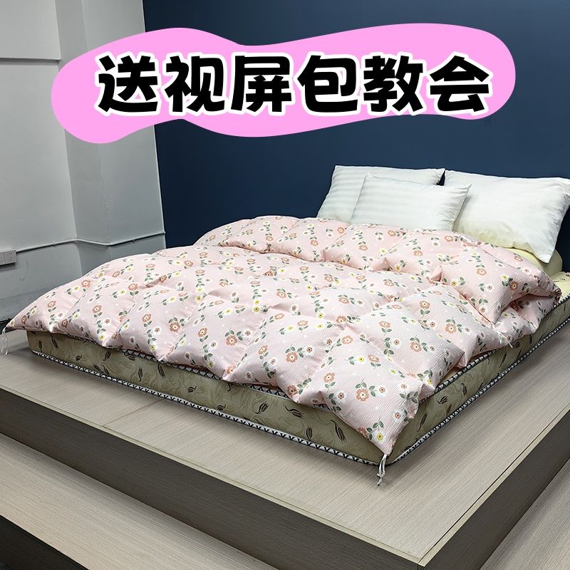 羽绒被壳自己填充双层羽绒被壳半成品自充绒胆空壳自制专用ins风