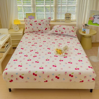 秋冬加厚牛奶绒床笠防滑坑静电防尘单人床罩床垫保护套新款