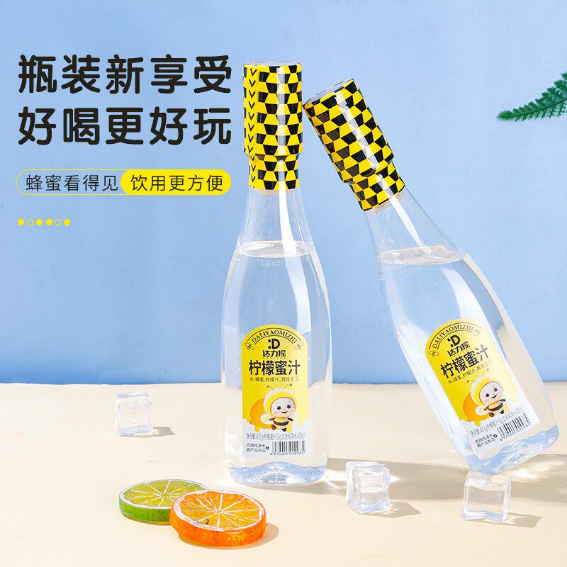 【线下同款】达力摇柠檬蜂蜜水435g*6瓶小青柑蜂蜜果汁网红饮料整