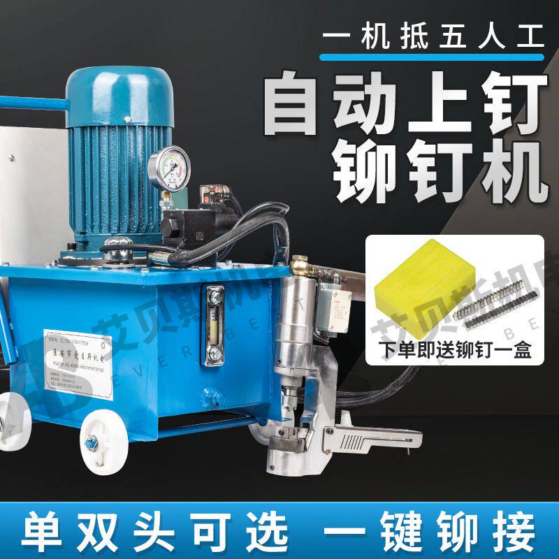 自动上钉铆钉机液压自动送料压铆机单双头铆接钳铆接机专用打孔器