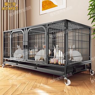 家养兔子专用笼子大空间笼猫繁殖笼宠物繁育舍狗笼带隔断